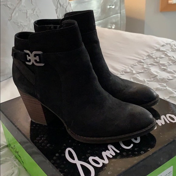 Sam Edelman Shoes - Sam Edelman Morgon ,black leather booties 8,5